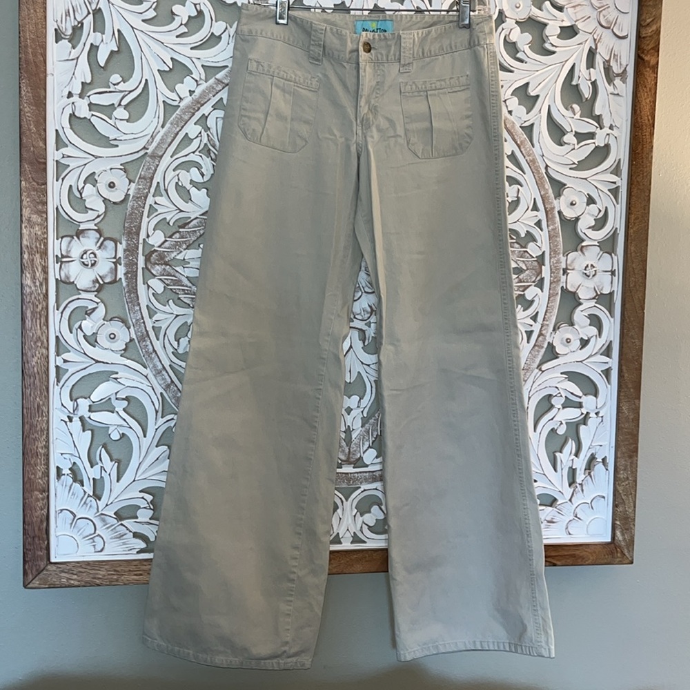 Palmettos Vintage Creme Micro-Cord Bell Bottom Pants Vintage 90's sz 30 x 31 EUC